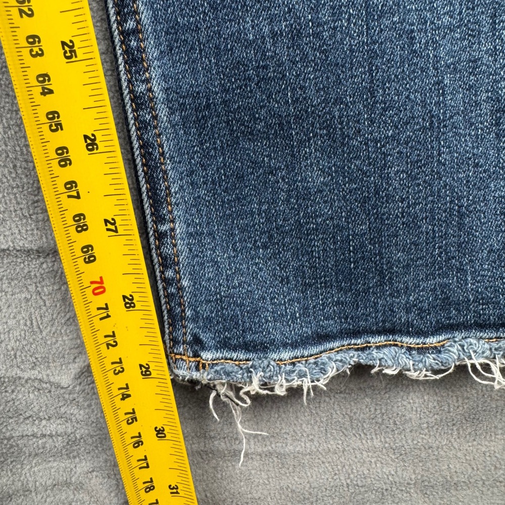Rag & Bone Straight Leg Jeans Women's Size 23 Dark Wash Distressed Hem - Picture 5 of 9